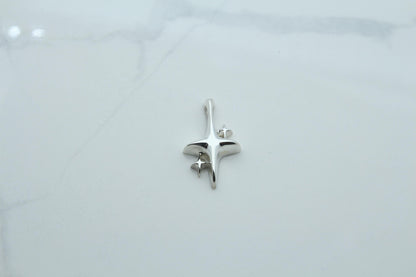 North Star Urn Necklace – 925 Sterling Silver Memorial Ash Pendant (26 mm / 32 mm)