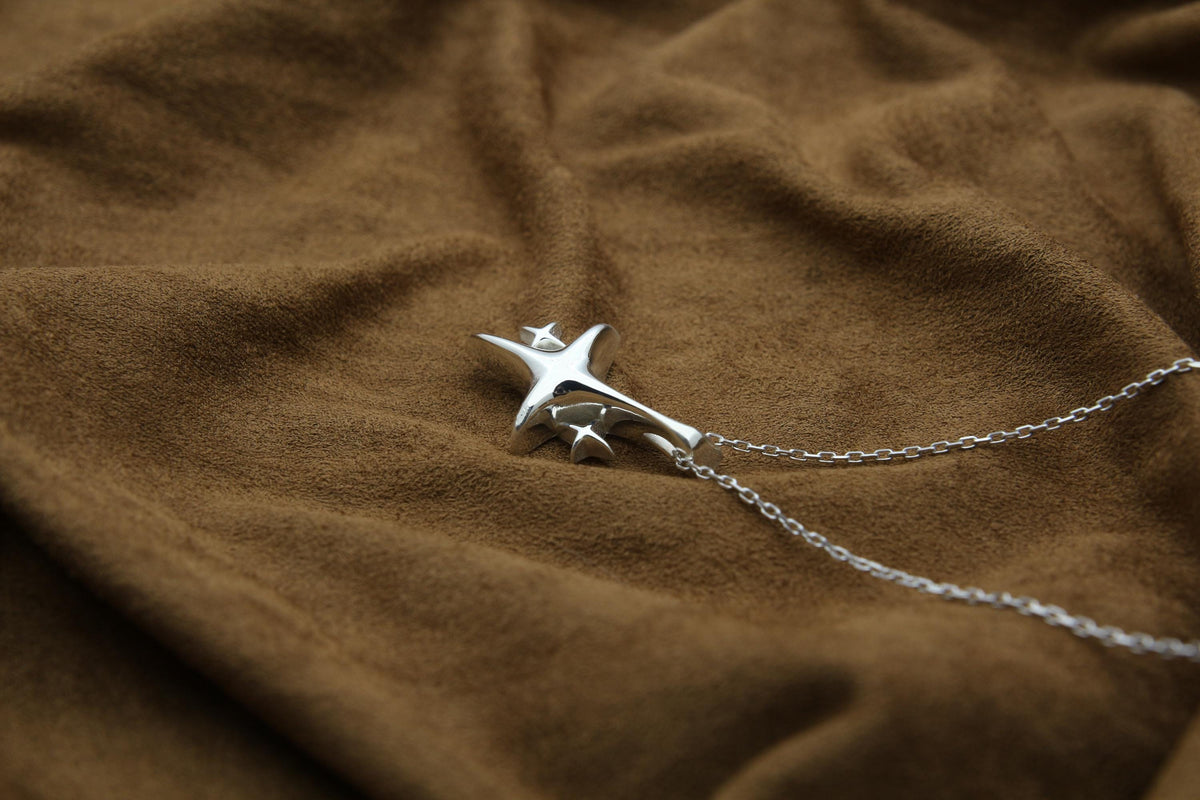 North Star Urn Necklace – 925 Sterling Silver Memorial Ash Pendant (26 mm / 32 mm)
