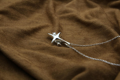 North Star Urn Necklace – 925 Sterling Silver Memorial Ash Pendant (26 mm / 32 mm)