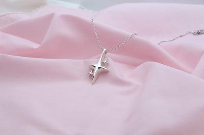 North Star Urn Necklace – 925 Sterling Silver Memorial Ash Pendant (26 mm / 32 mm)