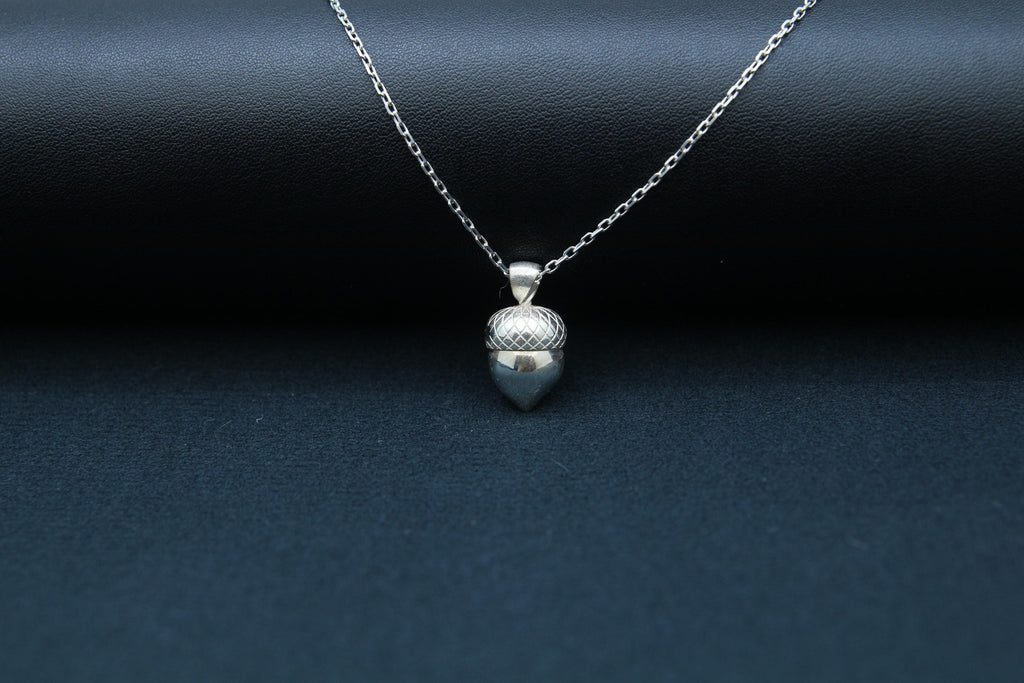 Acorn Urn Necklace – 925 Sterling Silver Memorial Keepsake Pendant (13.5 mm)