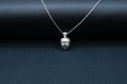 Acorn Urn Necklace – 925 Sterling Silver Memorial Keepsake Pendant (13.5 mm)