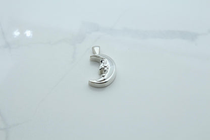 Moon Grandpa Urn Necklace – 925 Sterling Silver Memorial Ash Pendant (20 mm)