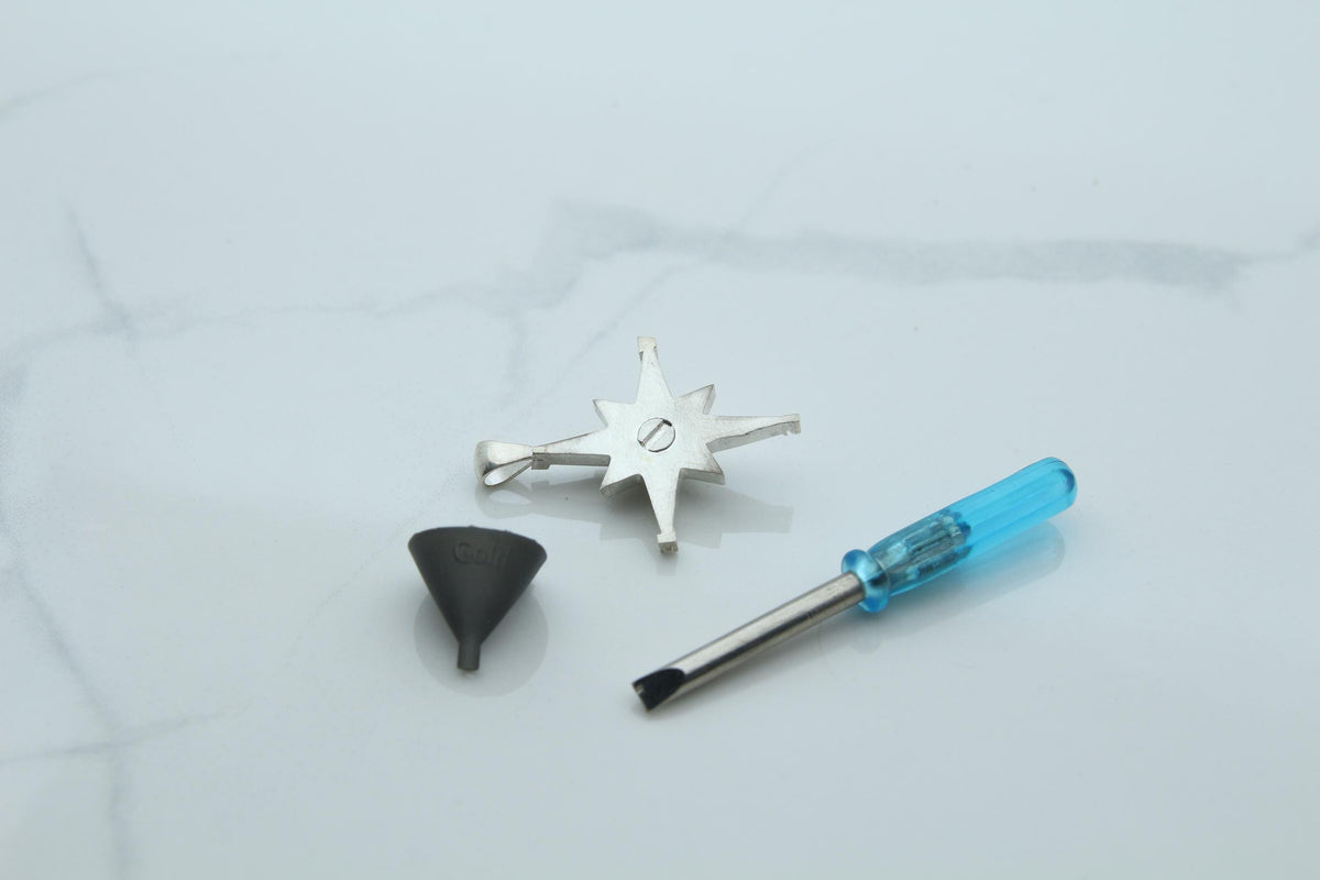 Compass Urn Necklace – 925 Sterling Silver Memorial Ash Pendant (25 mm)