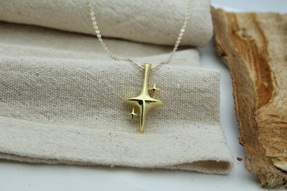 Eternal Polaris Urn Necklace – 925 Sterling Silver North Star Memorial Ash Pendant (26 mm & 32 mm)