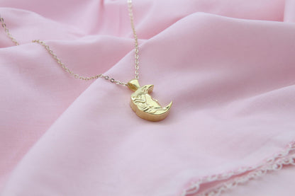 Lunar Goddess Silhouette Urn Necklace – 925 Sterling Silver Memorial Ash Pendant with Optional Engraving (16.5 mm)