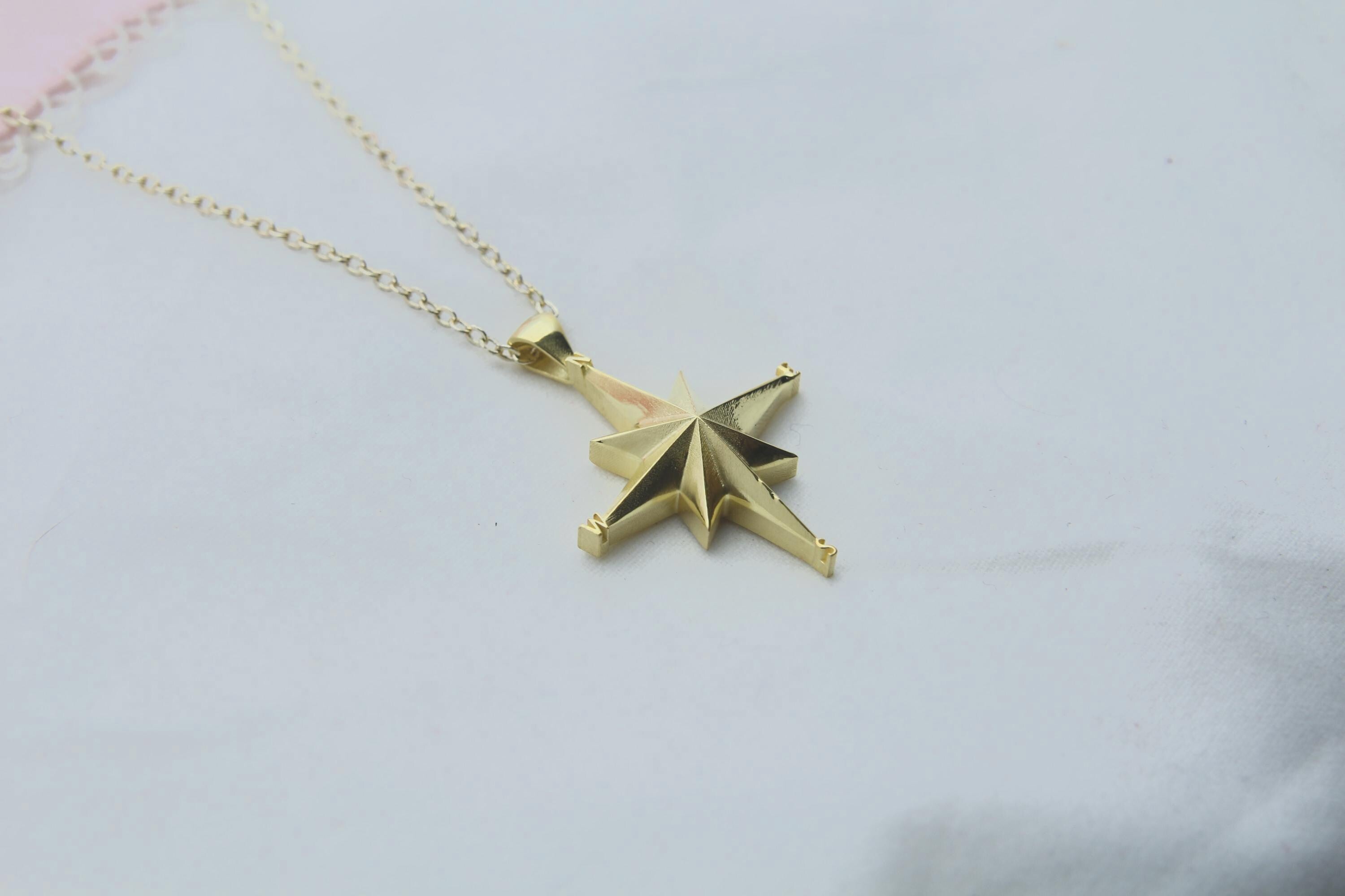Compass Ash Holder Necklace – 925 Sterling Silver Memorial Pendant (25 mm)urn necklace