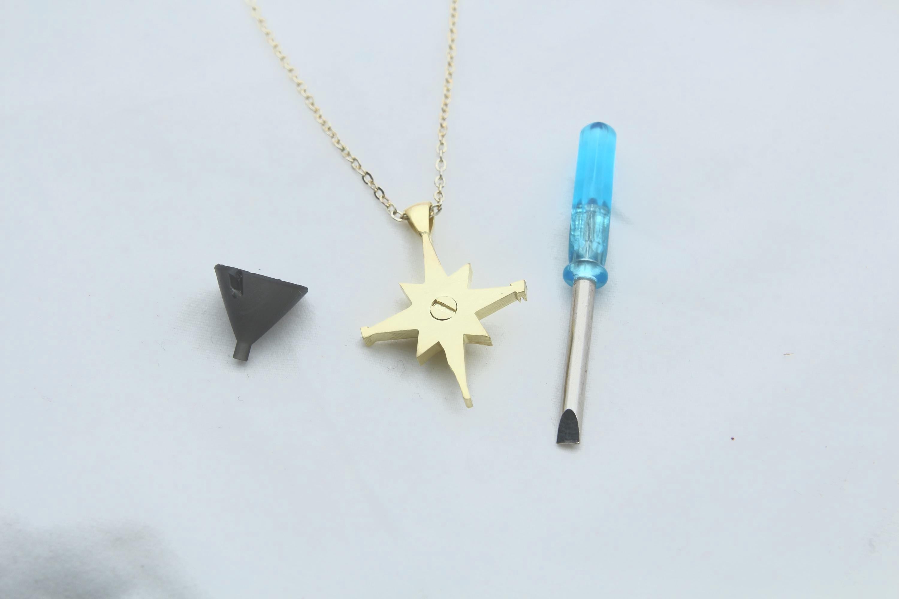 Compass Ash Holder Necklace – 925 Sterling Silver Memorial Pendant (25 mm)urn necklace