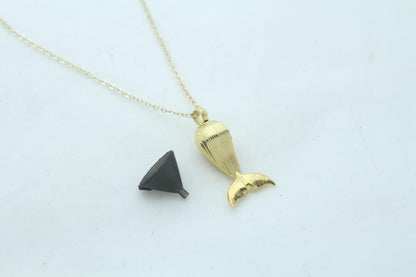 Whale Spirit Memorial Urn Necklace – 925 Sterling Silver Ash Pendant with Optional Engraving (23 mm)
