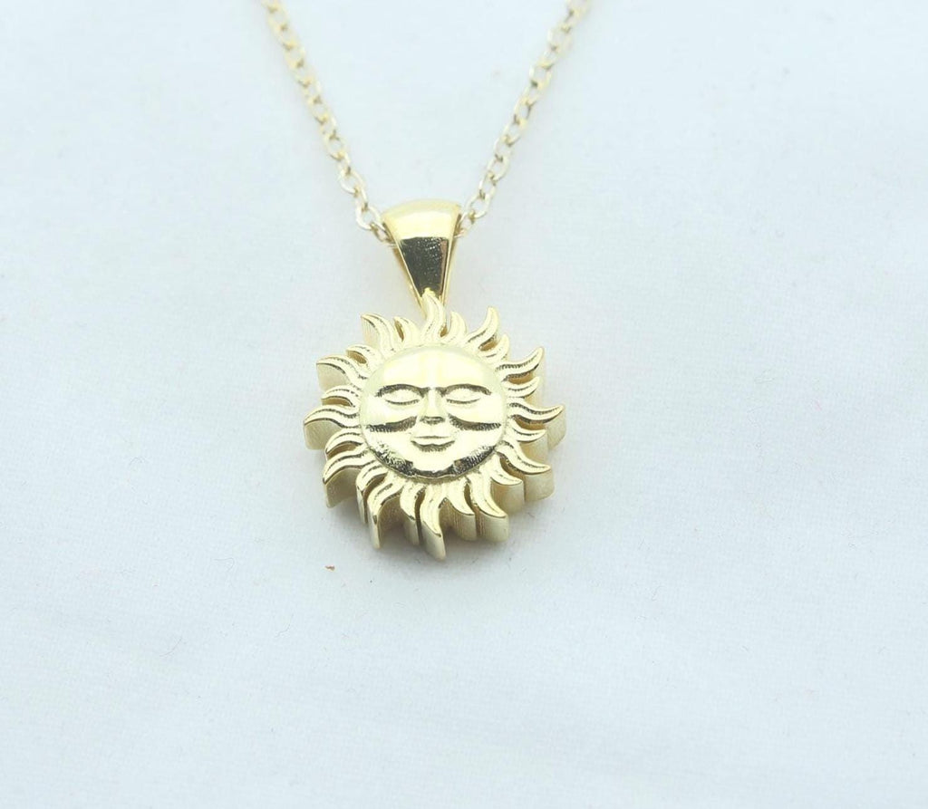 Solar Harmony Urn Necklace – 925 Sterling Silver Sun Ash Pendant with Optional Engraving (14 mm)