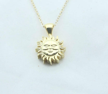 Solar Harmony Urn Necklace – 925 Sterling Silver Sun Ash Pendant with Optional Engraving (14 mm)