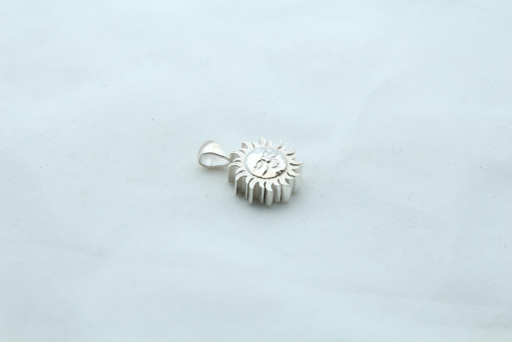 Radiant Sunfire Memorial Urn Necklace – 925 Sterling Silver Sun Ash Pendant with Optional Engraving (14 mm)