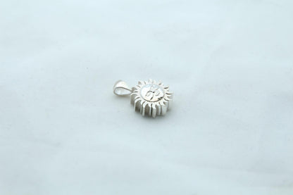 Radiant Sunfire Memorial Urn Necklace – 925 Sterling Silver Sun Ash Pendant with Optional Engraving (14 mm)