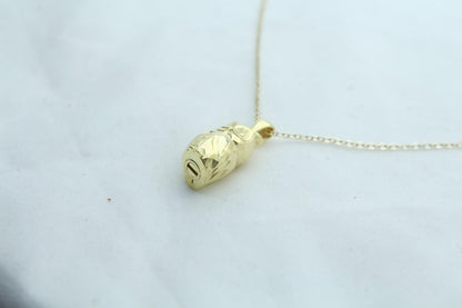Night Guardian Owl Urn Necklace – 925 Sterling Silver Ash Pendant with Optional Engraving (17 mm)