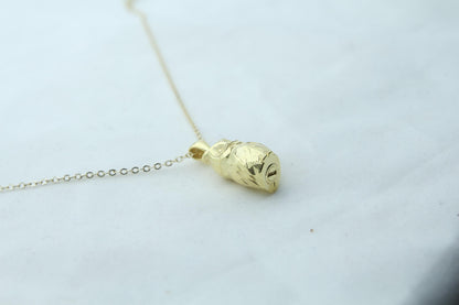 Night Guardian Owl Urn Necklace – 925 Sterling Silver Ash Pendant with Optional Engraving (17 mm)
