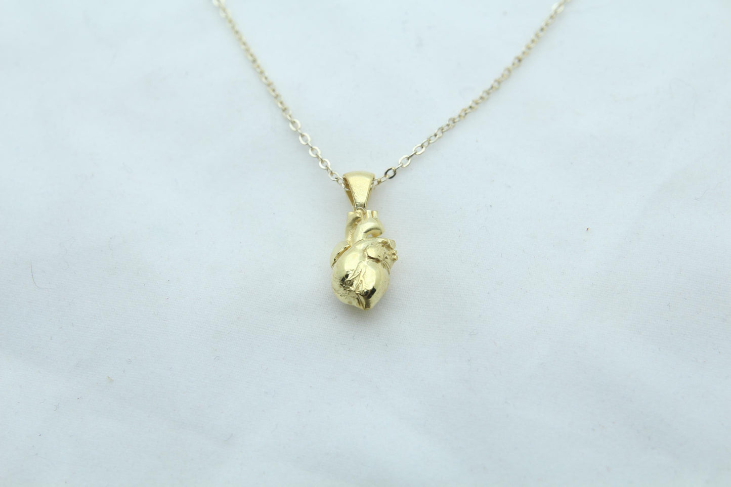 Eternal Pulse Urn Necklace – 925 Sterling Silver Anatomical Heart Ash Pendant with  (15 mm)