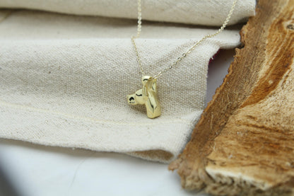 Doberman Spirit Urn Necklace – 925 Sterling Silver Dog Memorial Ash Pendant (17 mm)
