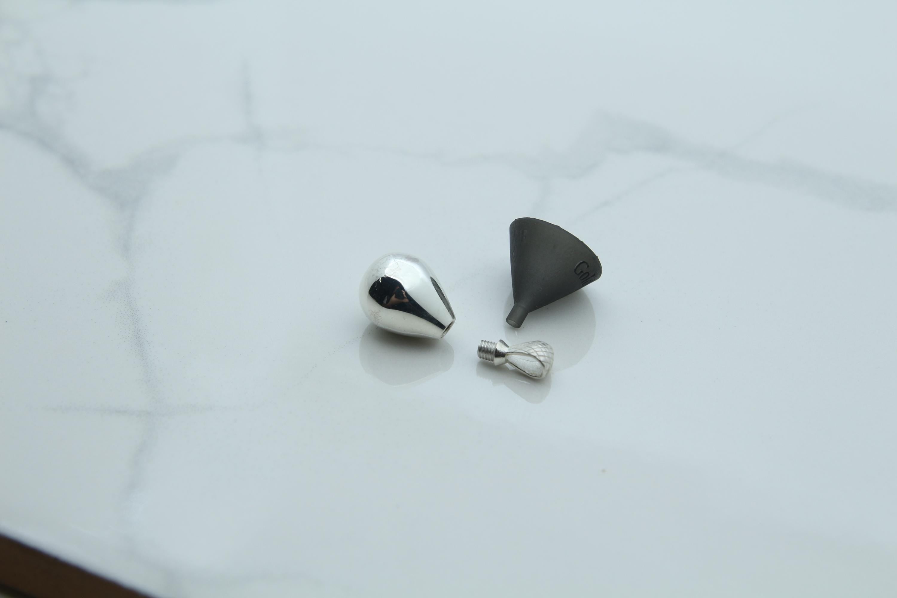 Tear Drop Urn Necklace – 925 Sterling Silver, Top-Loading Memorial Keepsake Pendant (3 Size Options)