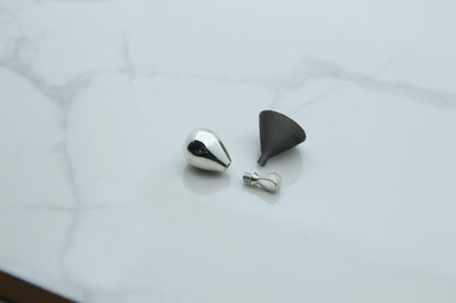 Tear Drop Urn Necklace – 925 Sterling Silver, Top-Loading Memorial Keepsake Pendant (3 Size Options)