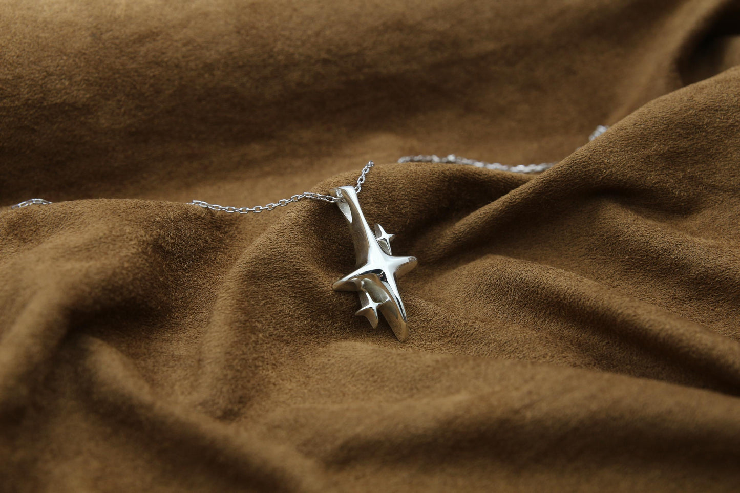 North Star Urn Necklace – 925 Sterling Silver Memorial Ash Pendant (26 mm / 32 mm)