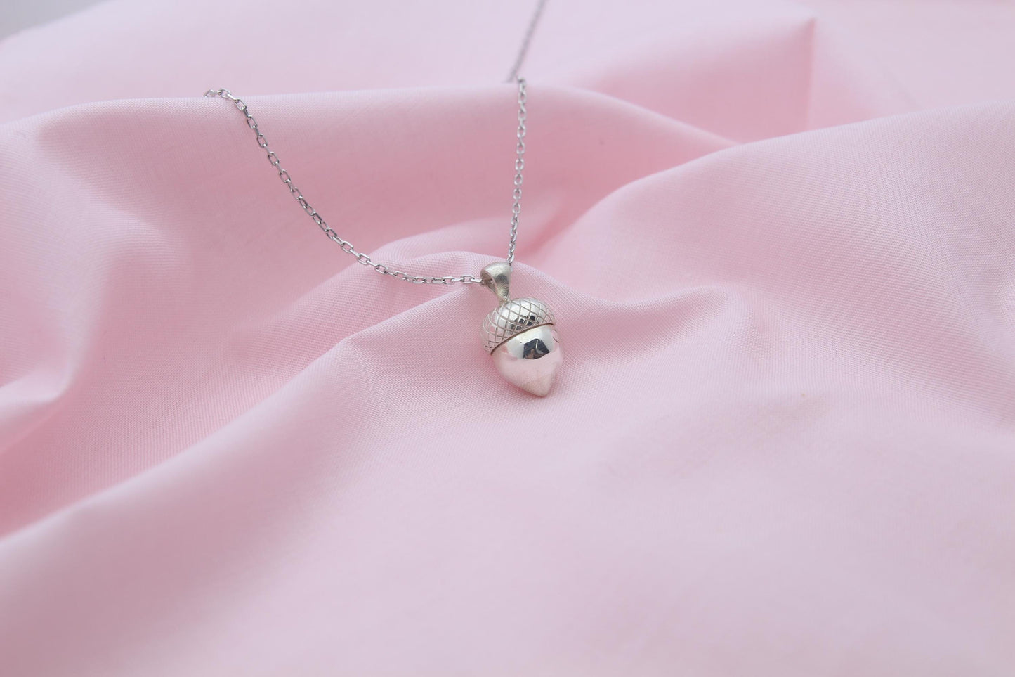 Acorn Urn Necklace – 925 Sterling Silver Memorial Keepsake Pendant (13.5 mm)
