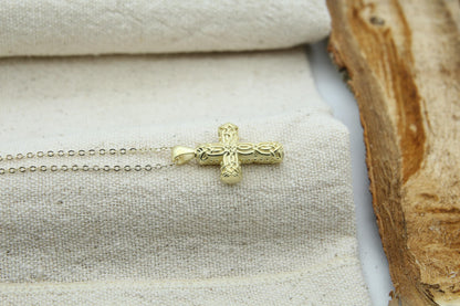 Celtic Cross Heritage Urn Necklace – 925 Sterling Silver Memorial Ash Pendant (24 mm)