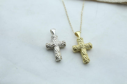 Celtic Cross Heritage Urn Necklace – 925 Sterling Silver Memorial Ash Pendant (24 mm)