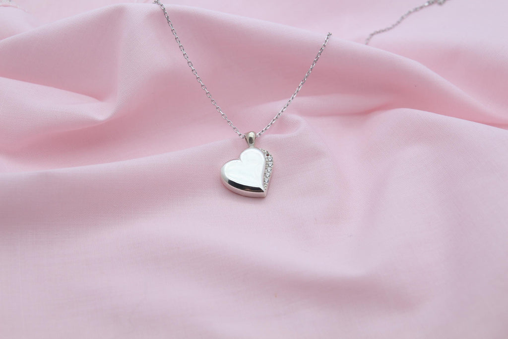 Heart Urn Necklace – 925 Sterling Silver Memorial Ash Pendant (15 mm) – Personalized Engraving Available