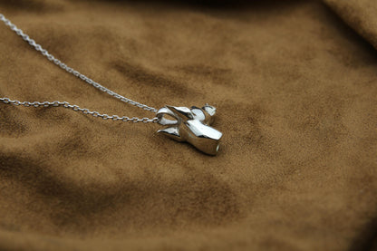 Doberman Urn Necklace – 925 Sterling Silver Dog Ash Pendant