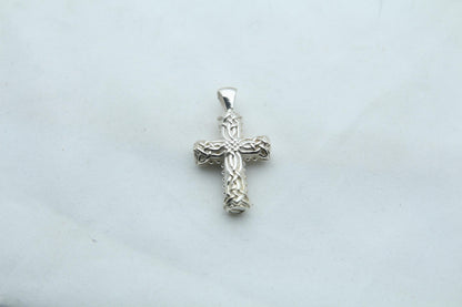 Celtic Cross Heritage Urn Necklace – 925 Sterling Silver Memorial Ash Pendant (24 mm)