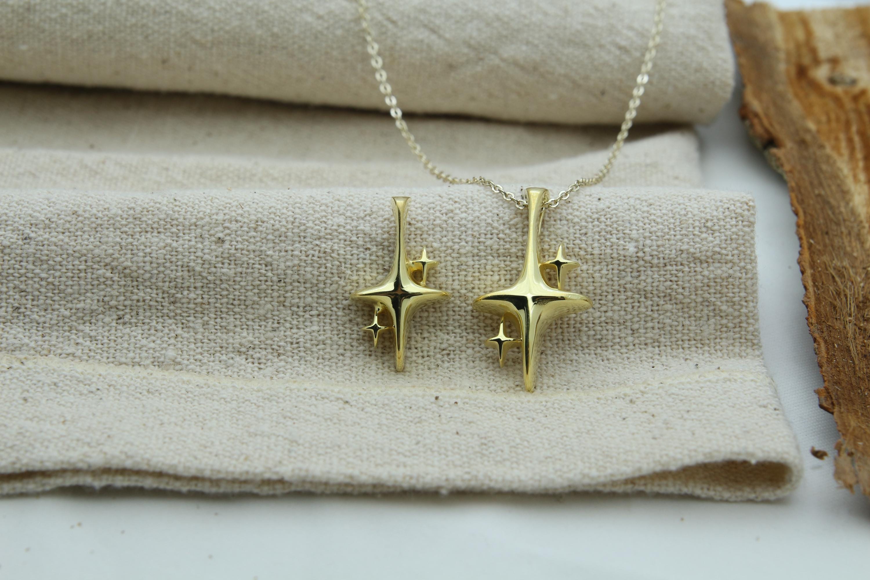 Eternal Polaris Urn Necklace – 925 Sterling Silver North Star Memorial Ash Pendant (26 mm & 32 mm)