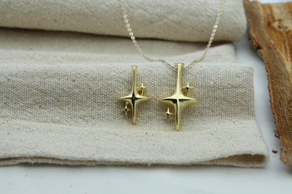 Eternal Polaris Urn Necklace – 925 Sterling Silver North Star Memorial Ash Pendant (26 mm & 32 mm)