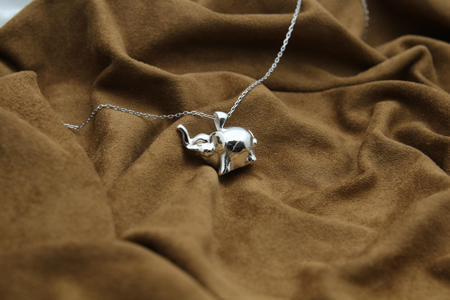 Elephant Soul Memorial Urn Necklace – 925 Sterling Silver Ash Pendant with Optional Engraving (20 mm)