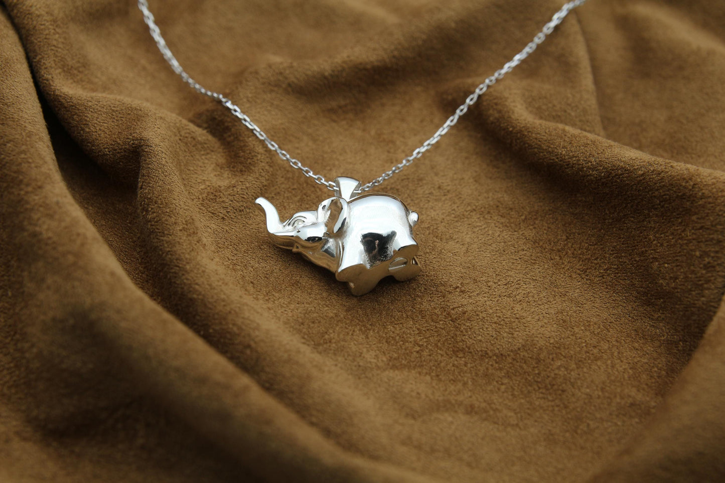 Elephant Soul Memorial Urn Necklace – 925 Sterling Silver Ash Pendant with Optional Engraving (20 mm)