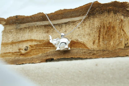 Elephant Soul Memorial Urn Necklace – 925 Sterling Silver Ash Pendant with Optional Engraving (20 mm)