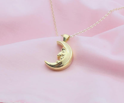 Lunar Muse Memorial Urn Necklace – 925 Sterling Silver Ash Pendant with Optional Engraving (16.5 mm)