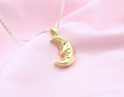 Lunar Muse Memorial Urn Necklace – 925 Sterling Silver Ash Pendant with Optional Engraving (16.5 mm)