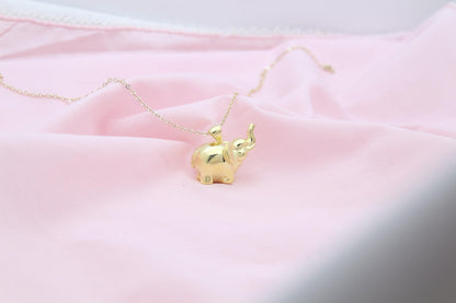 Gentle Elephant Tribute Urn Necklace – 925 Sterling Silver Memorial Ash Pendant with Optional Engraving (20 mm)