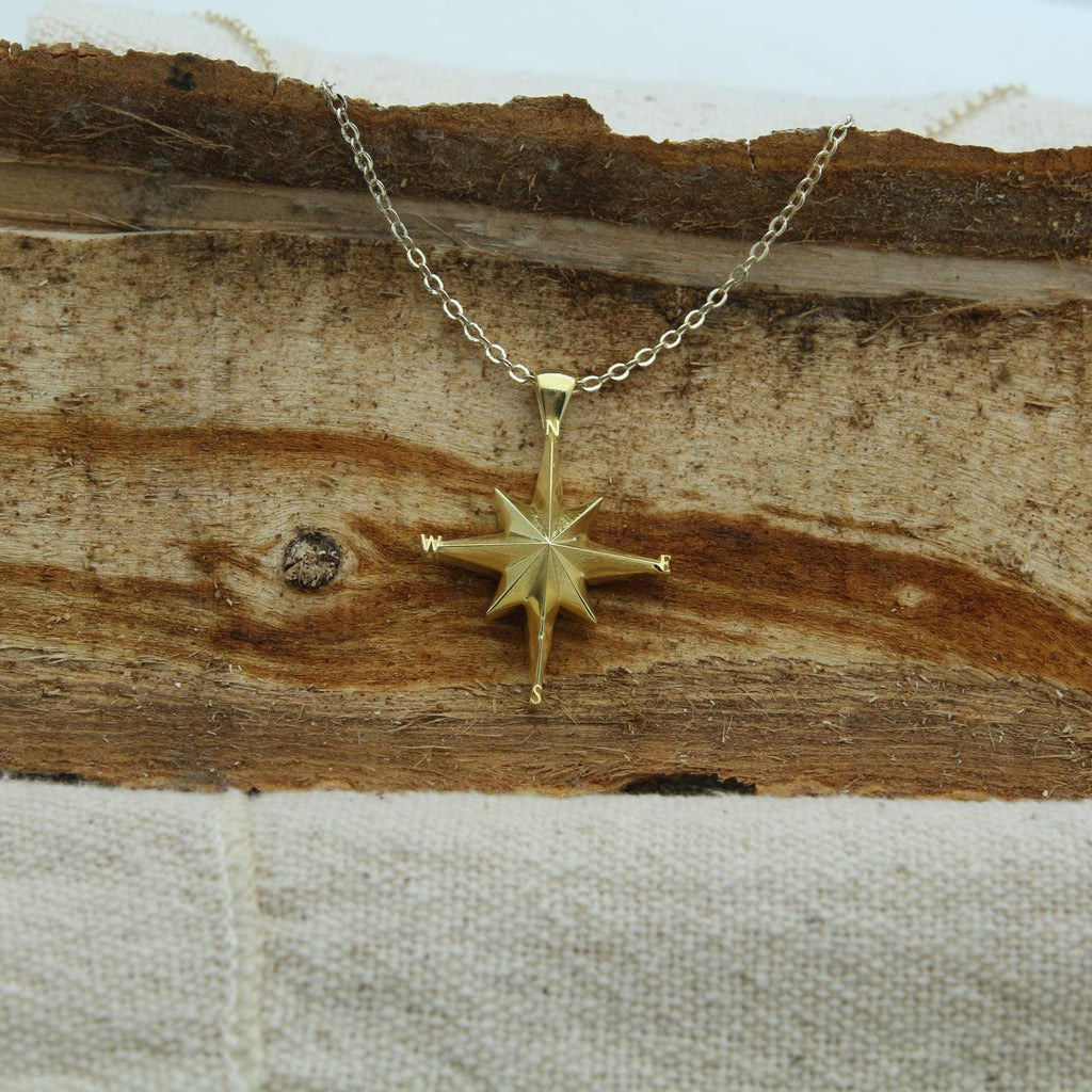 Compass Ash Holder Necklace – 925 Sterling Silver Memorial Pendant (25 mm)urn necklace