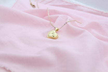 Eternal Bond Mother & Child Urn Necklace – 925 Sterling Silver Heart Ash Pendant (16 mm)