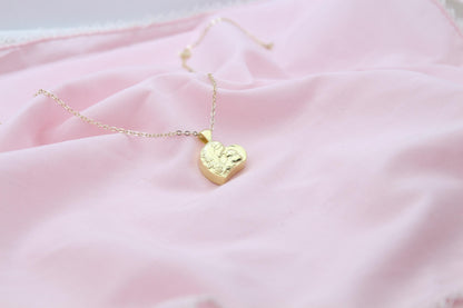 Eternal Bond Mother & Child Urn Necklace – 925 Sterling Silver Heart Ash Pendant (16 mm)