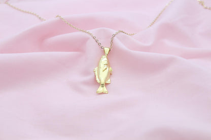 Tidal Spirit Fish Urn Necklace – 925 Sterling Silver Memorial Ash Pendant with Optional Engraving (27 mm)