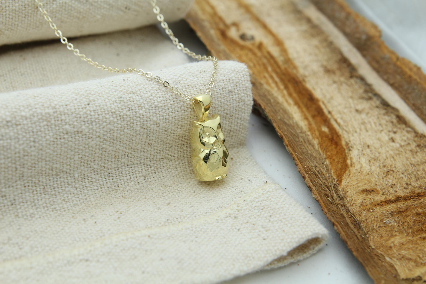 Night Guardian Owl Urn Necklace – 925 Sterling Silver Ash Pendant with Optional Engraving (17 mm)