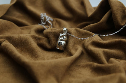 Mystic Owl Memorial Urn Necklace – 925 Sterling Silver Ash Pendant with Optional Engraving (17 mm)