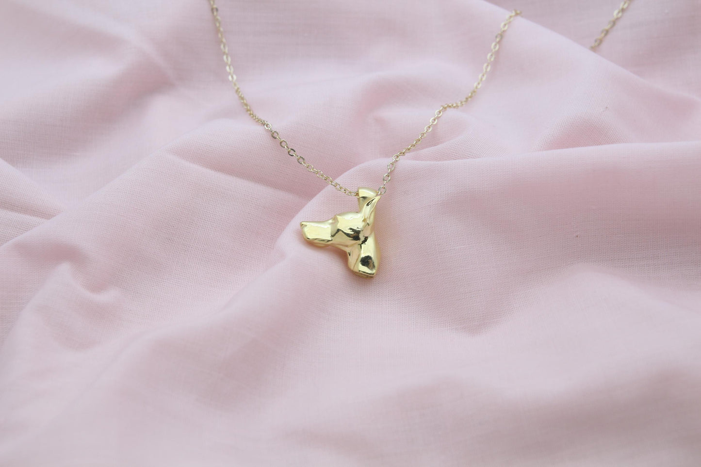 Doberman Spirit Urn Necklace – 925 Sterling Silver Dog Memorial Ash Pendant (17 mm)