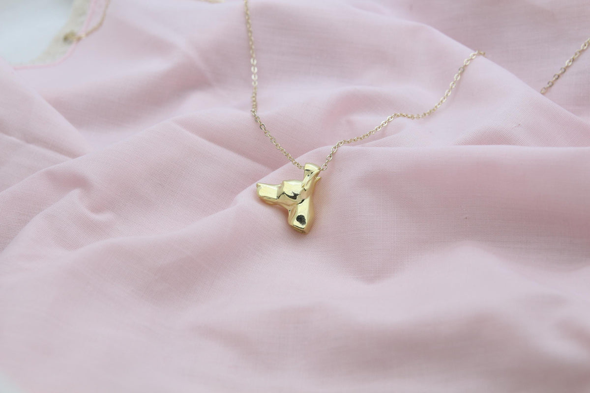 Doberman Spirit Urn Necklace – 925 Sterling Silver Dog Memorial Ash Pendant (17 mm)