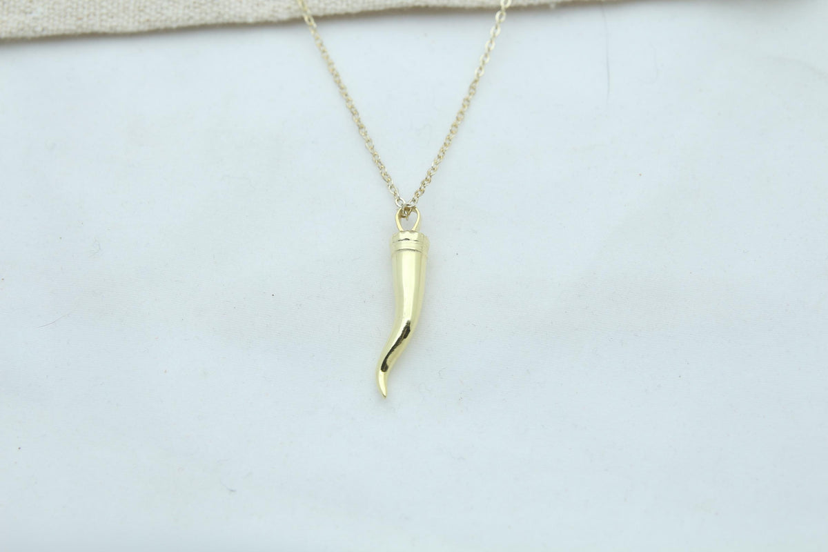 Cornicello Spirit Urn Necklace – 925 Sterling Silver Italian Horn Ash Pendant (26 mm)