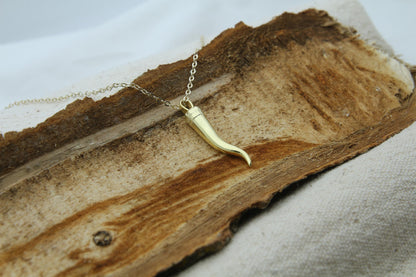 Cornicello Spirit Urn Necklace – 925 Sterling Silver Italian Horn Ash Pendant (26 mm)