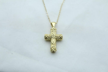 Celtic Cross Heritage Urn Necklace – 925 Sterling Silver Memorial Ash Pendant (24 mm)