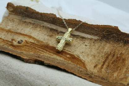 Celtic Cross Heritage Urn Necklace – 925 Sterling Silver Memorial Ash Pendant (24 mm)